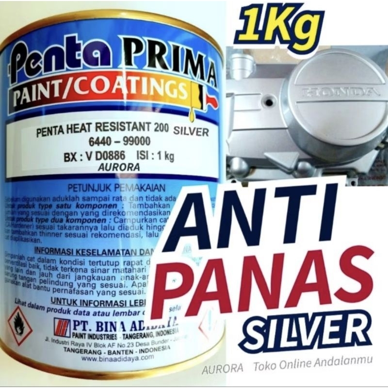 Cat Anti Panas Penta Heat Resistant Tahan Panas Kuat untuk Kenalpot Blok Mesin Kalter Knalpot Tromol