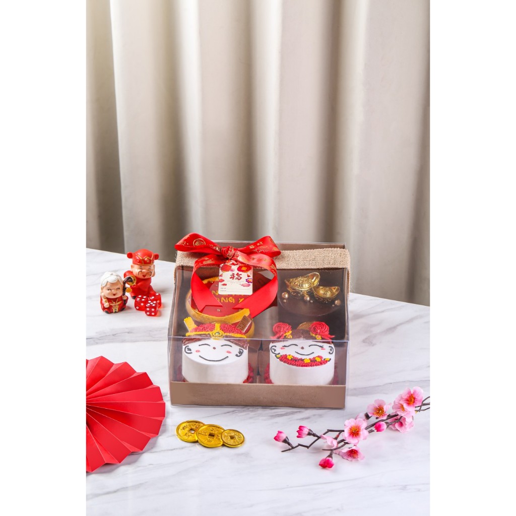 

CNY2025/Box Of 4 Mini Cake B/Kue Imlek/Parcel/Hampers