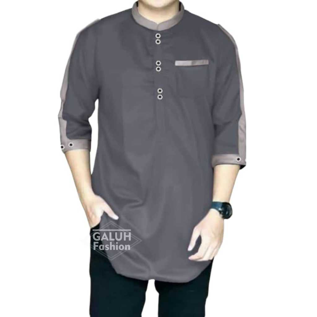 KOKO ZAKA Baju Koko Qurta Pria Baju Koko Pria Terbaru Bahan Adem Premium Quality