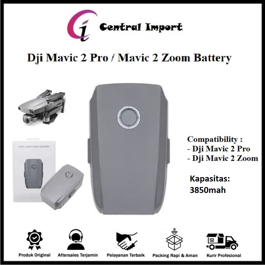 Dji Mavic 2 Pro Battery  - Dji Mavic 2 Zoom Battery - Baterai - Batre Dji Mavic 2 Pro/Zoom 3850mAh
