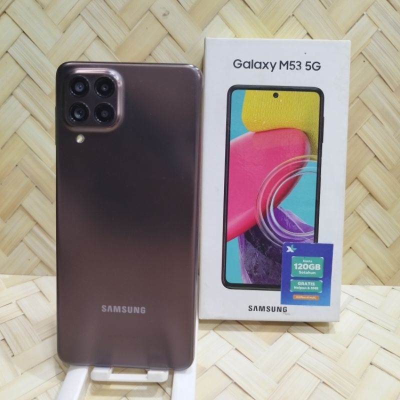 Samsung M53 5G 8/256GB Hanphone second fullset batangan original bergaransi