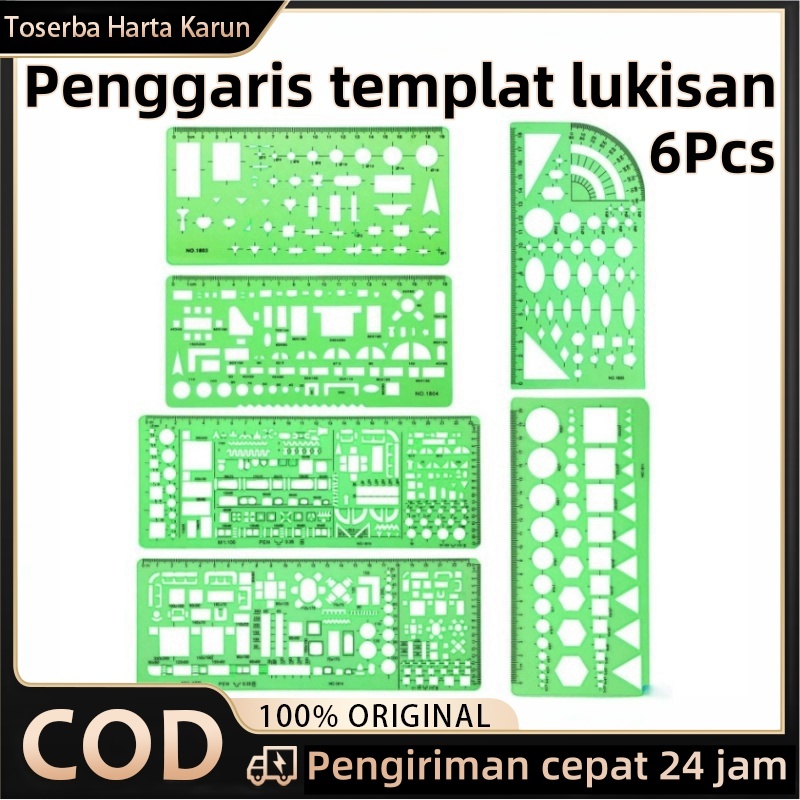 

6Pcs Penggaris bentuk desain interior alat desain desain Grafis perancang Alat tulis alat gambar