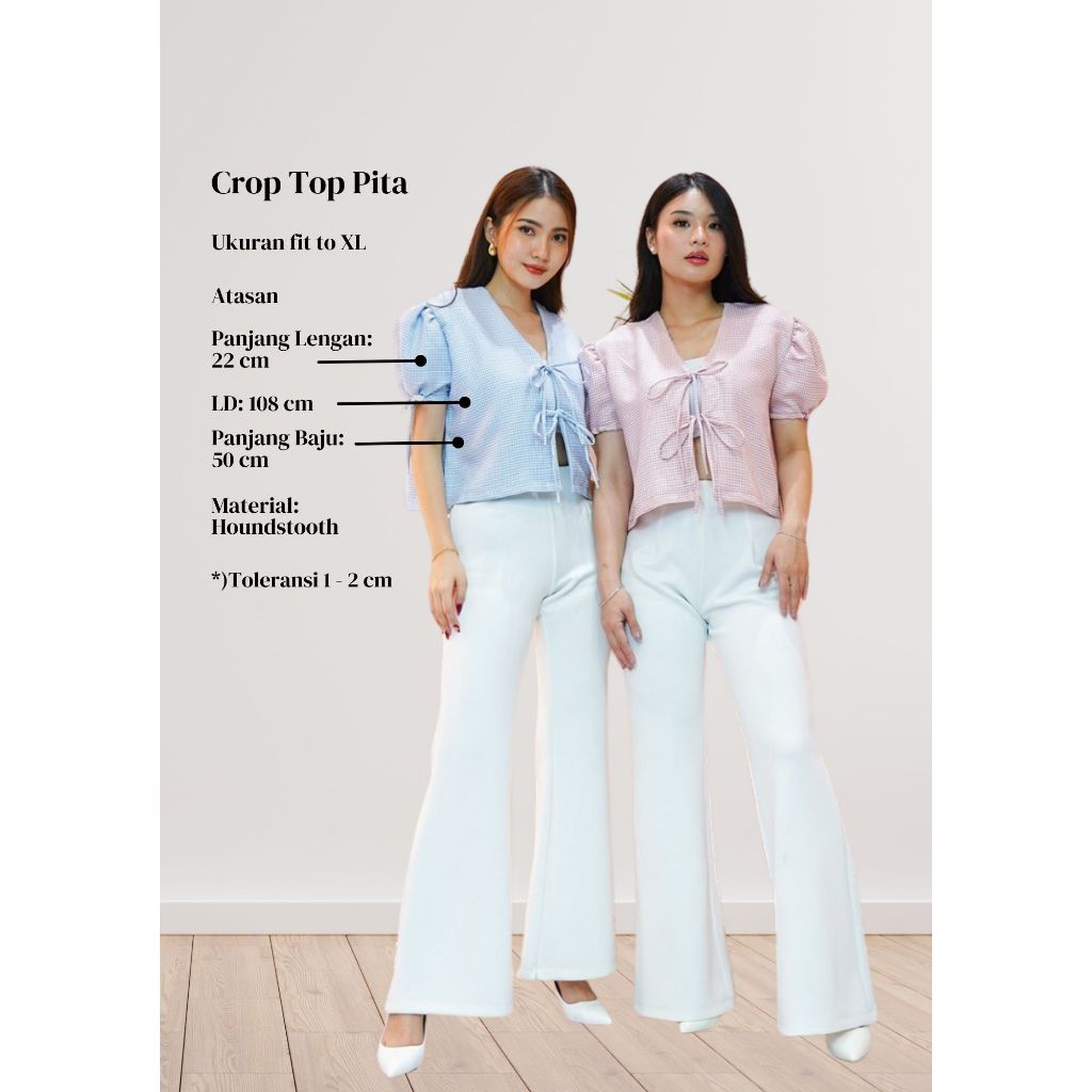 Outer Wanita Pita Vest Casual Lucu Korean Style Crop Top Tali Depan Lengan Pendek Kekinian