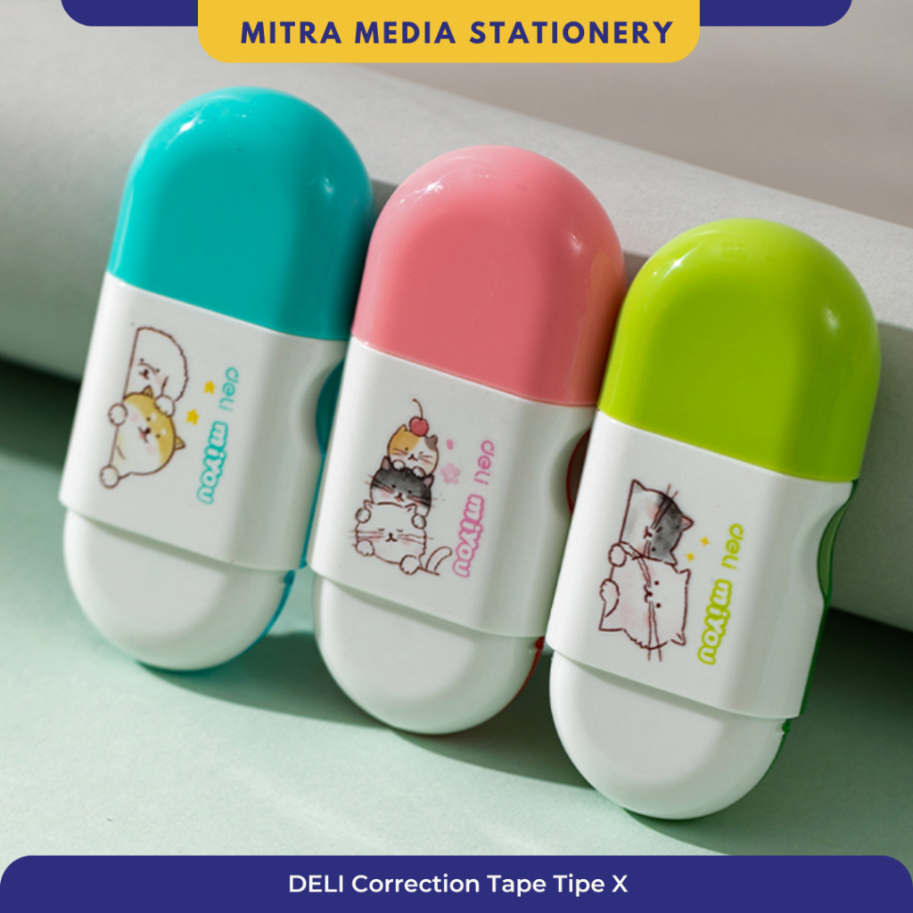 

Deli Tipe-X Kertas Correction Tape Miyou Motif Kucing EH353