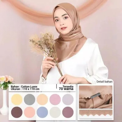 Hijab Segi Empat Sinar Glamour Lasercut/ Hijab Segi Empat Shinar Glamour Laser Cut Terlaris