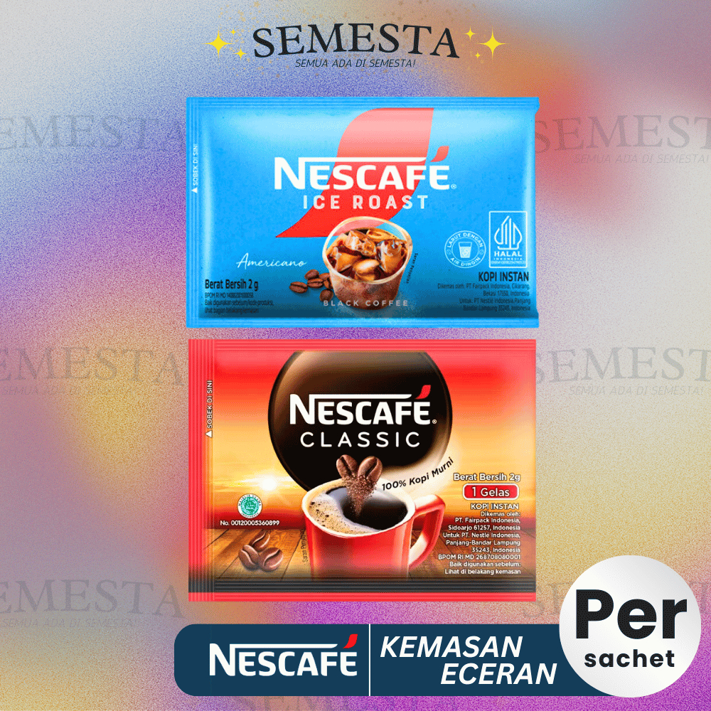 

Nescafe Classic/Ice Roast 2gr - Kemasan Eceran