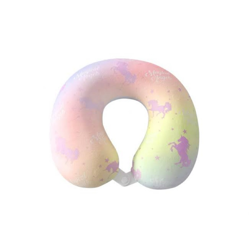 Miniso Neck Pillow Unicorn Rainbow / bantal leher unicorn