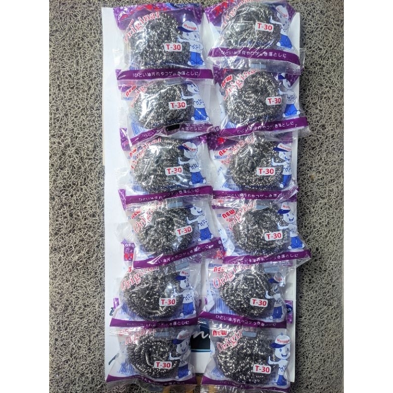 (12pcs) Honaga T-30 | Gosok Panci Kawat | Sabut Kawat Cuci Piring