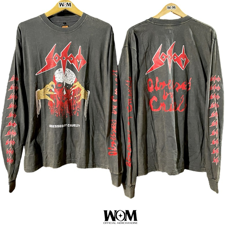 Kaos Band Sodom / Kaos Band Sodom Longsleeve - Obsessed By Cruelty Wash Btg