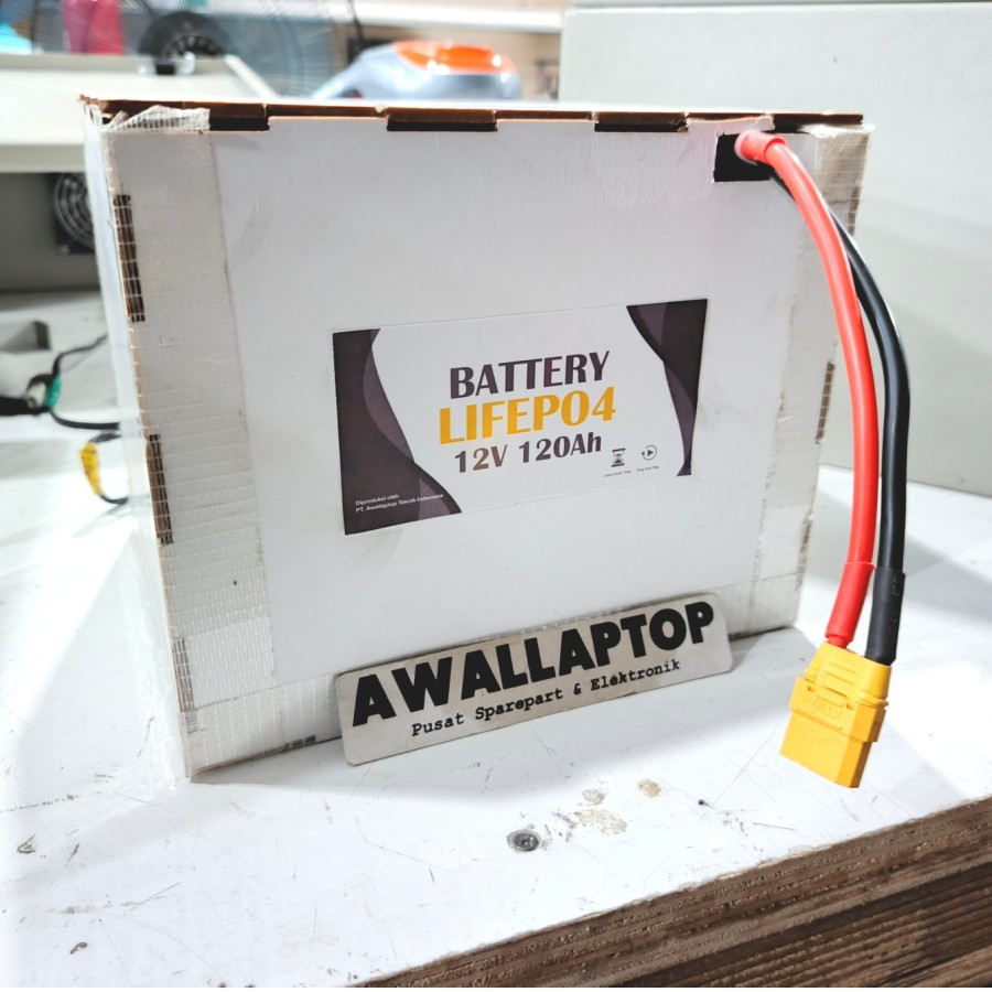 battery lithium baterai lifepo4 12v 120ah bms 100A PLTS aki mobil NEW