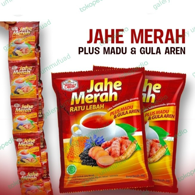 

Jahe Merah Super GULA AREN plus Madu Habbats & Gingseng