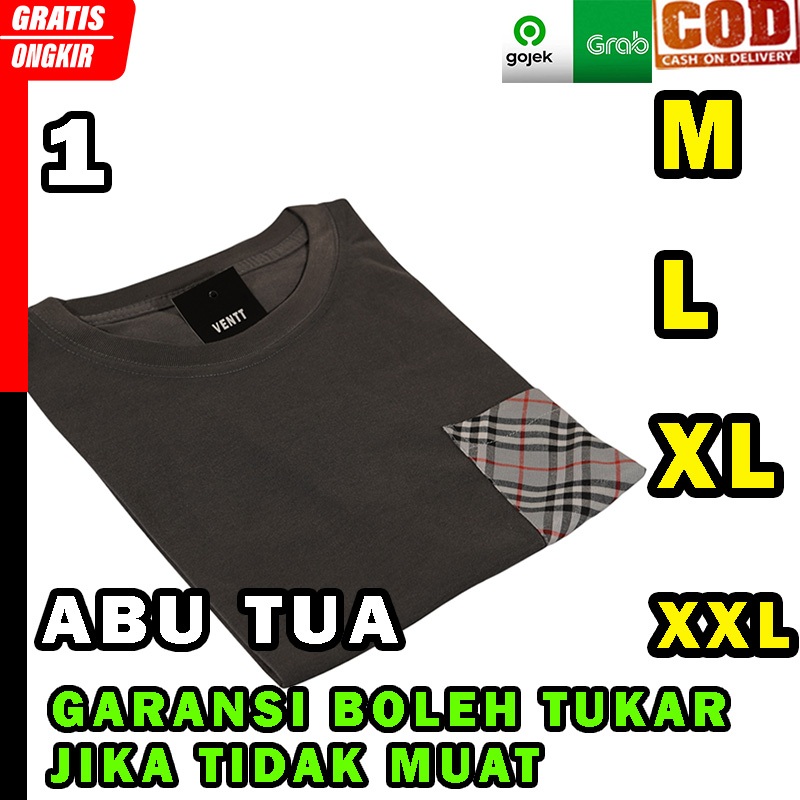 kaos kantong kotak polos baju atasan pria cowok laki laki  oversize reguler regular standar kasual c
