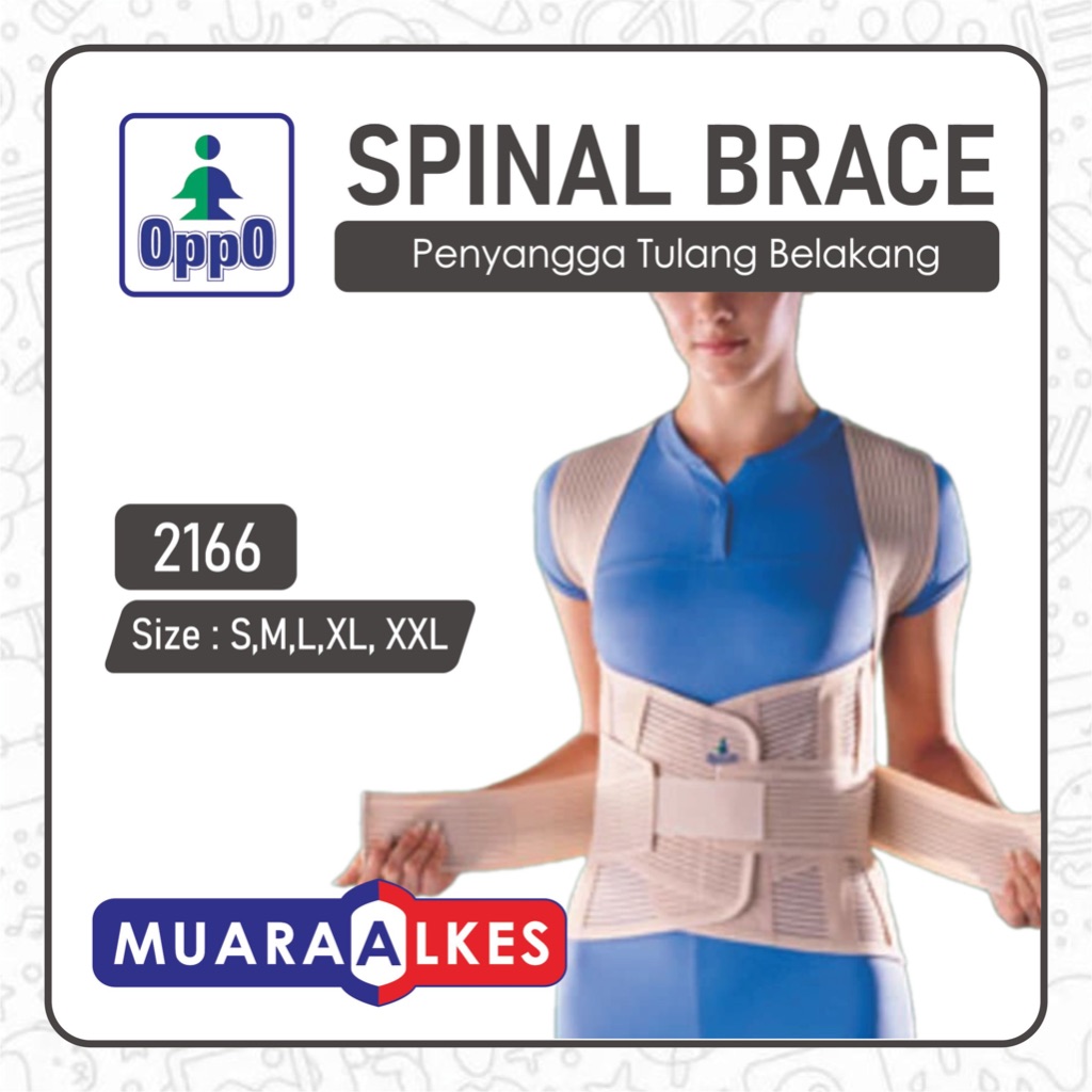 Spinal Brace 2166 (XXL) Oppo | Korset Penyangga Punggung Tulang Belakang - Muara Alkes