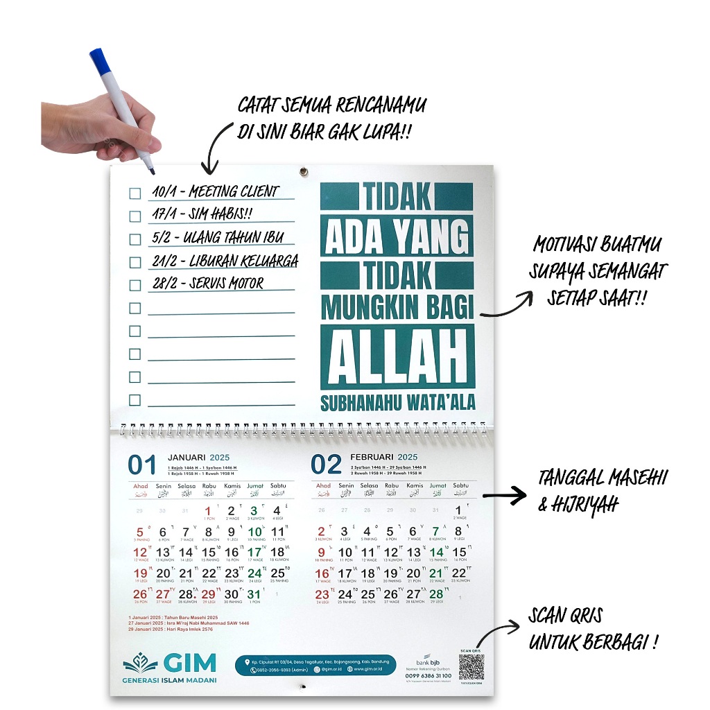 

Kalender Dinding 2025 bisa jadi planner