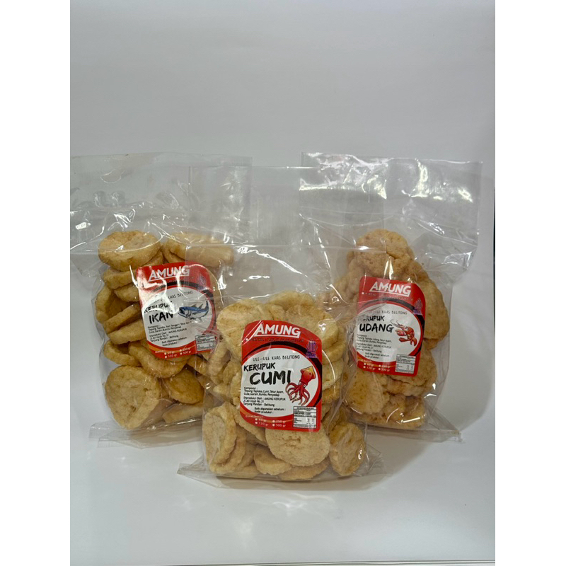 

Kerupuk Amung Belitung (koin/bulat kecil)