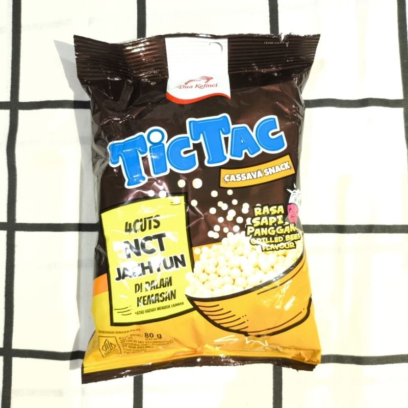 

Dua Kelinci Tic Tac Tictac Snack Pilus Rasa Mie Goreng - Sapi Panggang 4 CUTS NCT JAEHYUN 80gr