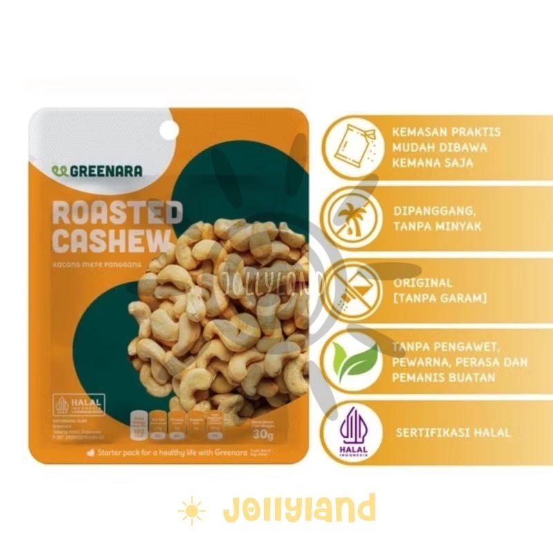 

Greenara Roasted Cashew Kacang Mete Panggang 30g