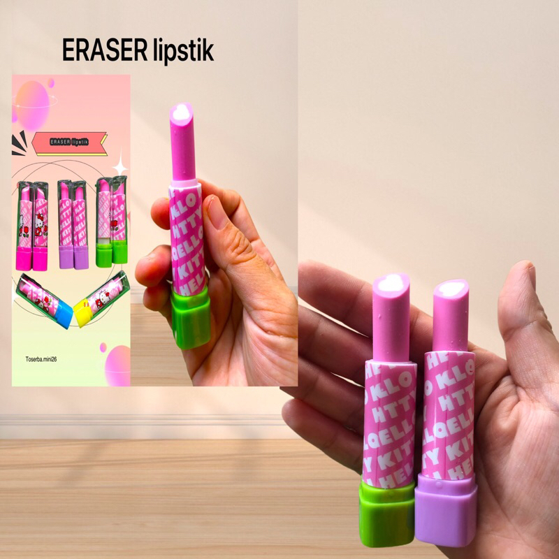

Penghapus Pensil Bentuk Lipstik Karakter Warna Warni