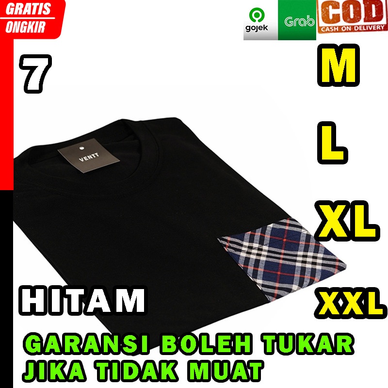 kaos kantong kotak polos baju atasan pria cowok laki laki  oversize regular reguler standar kasual f