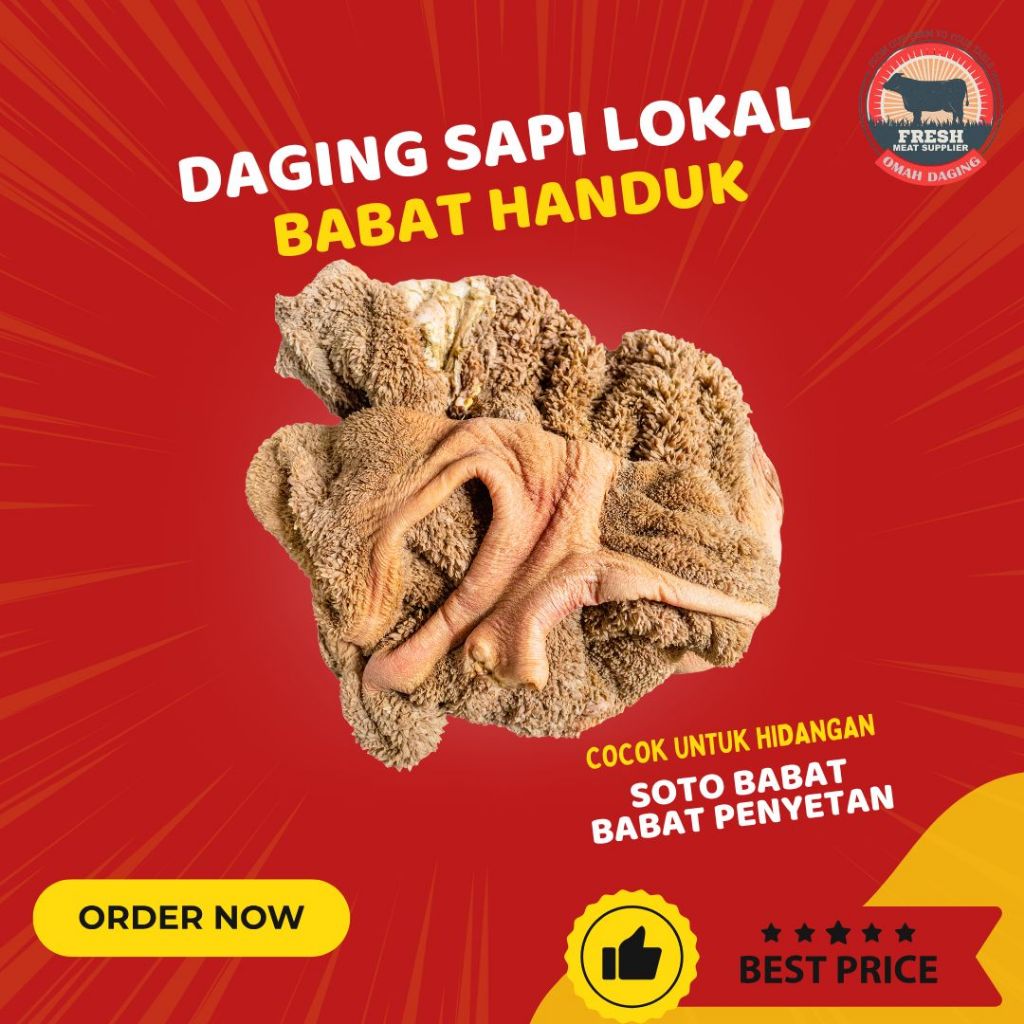 

Babat Handuk Sapi Lokal