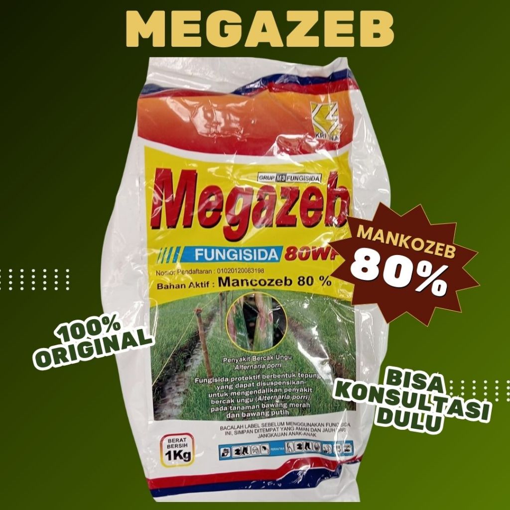 Megazeb Kuning Fungisida Obat Jamur Mankozeb 80%