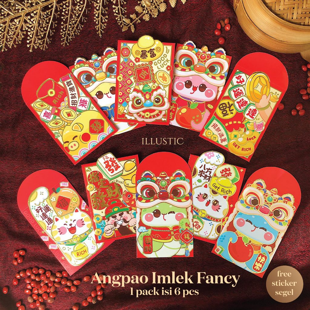 

Angpao Hongbao Imlek CNY Fancy Premium Shio Ular Universal (FREE STICKER SEGEL)