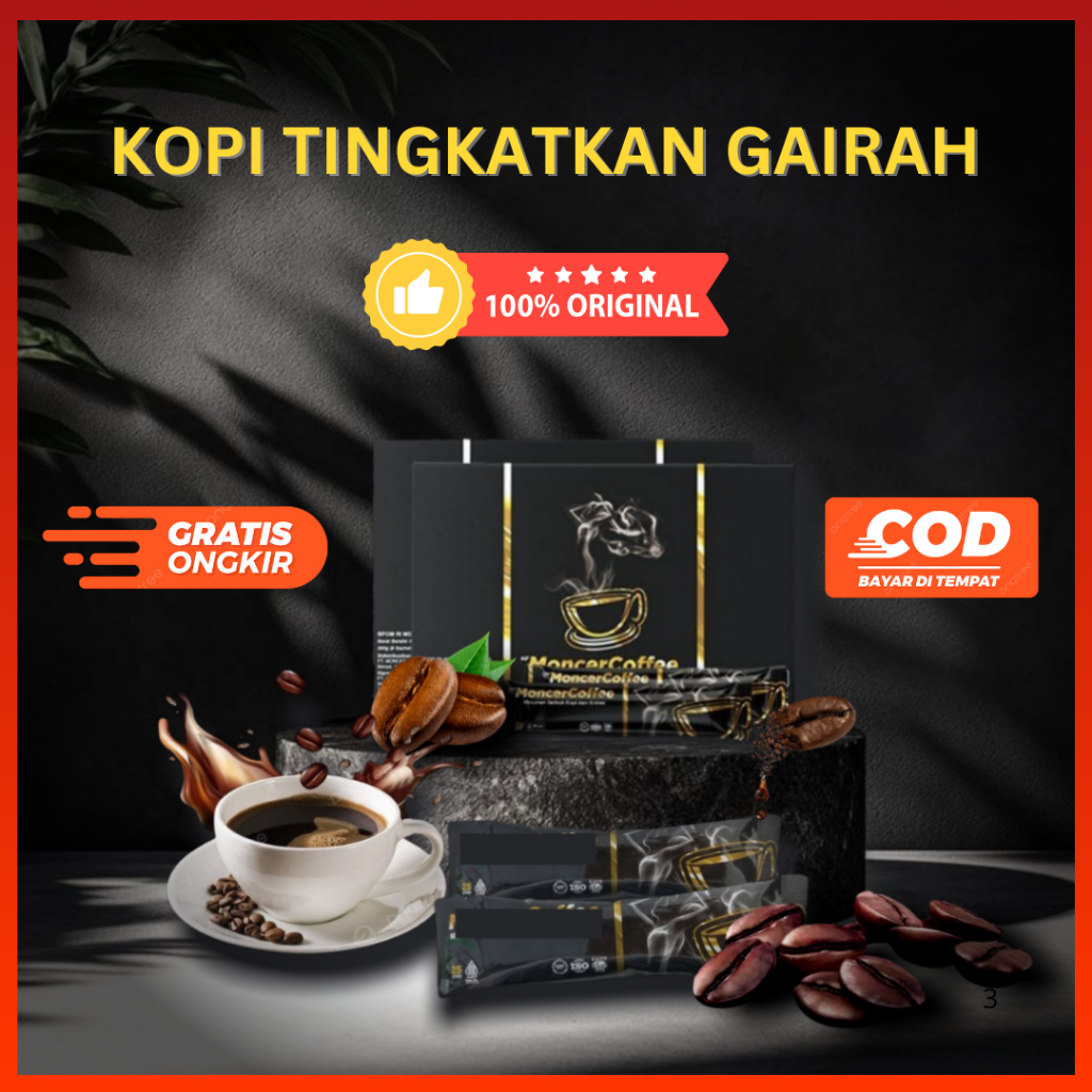 

KopiMoceerr Coffee Original Kopi Kejantanan Pria Perkasa Kuat Tahan Lama 1 Box 8 Sachet BPOM Asli