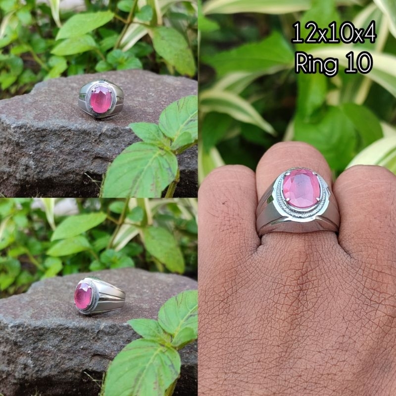 batu cincin ruby madagaskar asli natural 100% / batu permata ruby madagaskar / natural batu ruby mad