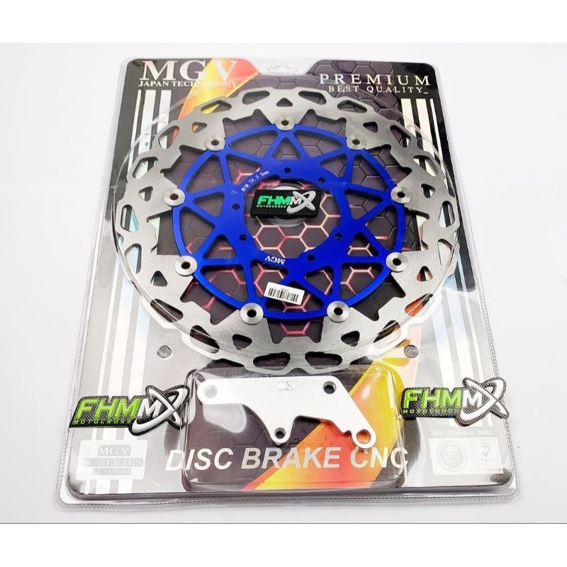DISCBRAKE PREMIUM/PIRINGAN CAKRAM DEPAN KLX/DTRACKER PREMIUM UK 320MM CNC FLOATING MGV