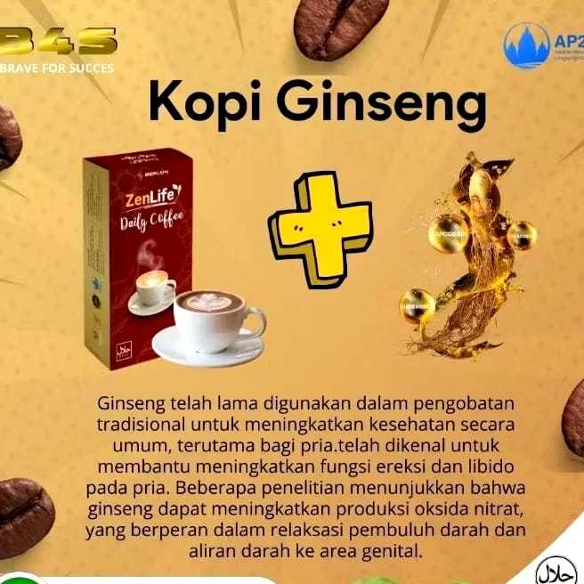 

Zenlife energy coffe ekstrak ginseng (3 sachet)