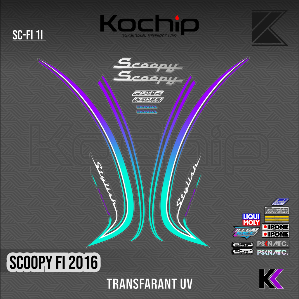 STRIPING TRANFARAN  UV SCOOPY 2016 DECAL SCOOPY