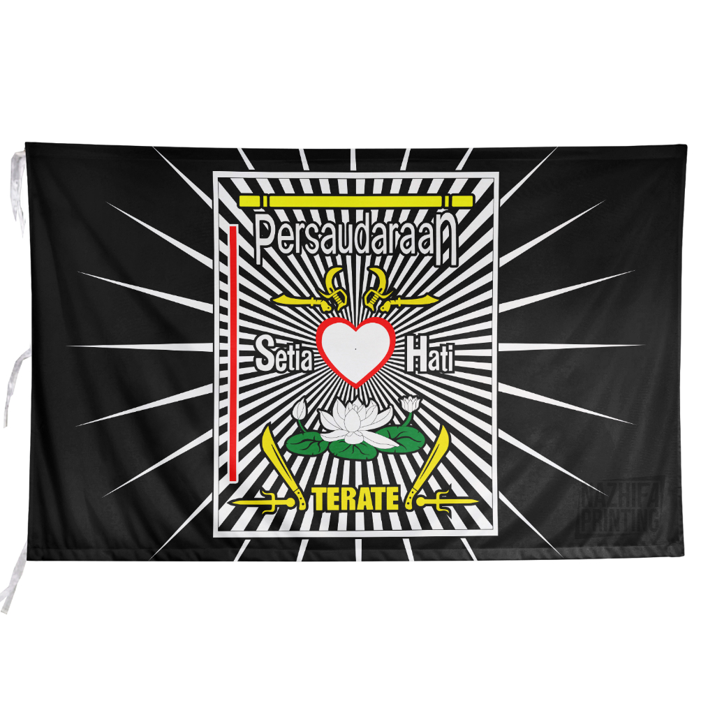 Nazhifa Printing - Bendera PSHT / Persaudaraan Setia Hati Terate, Ukuran Kecil-Besar
