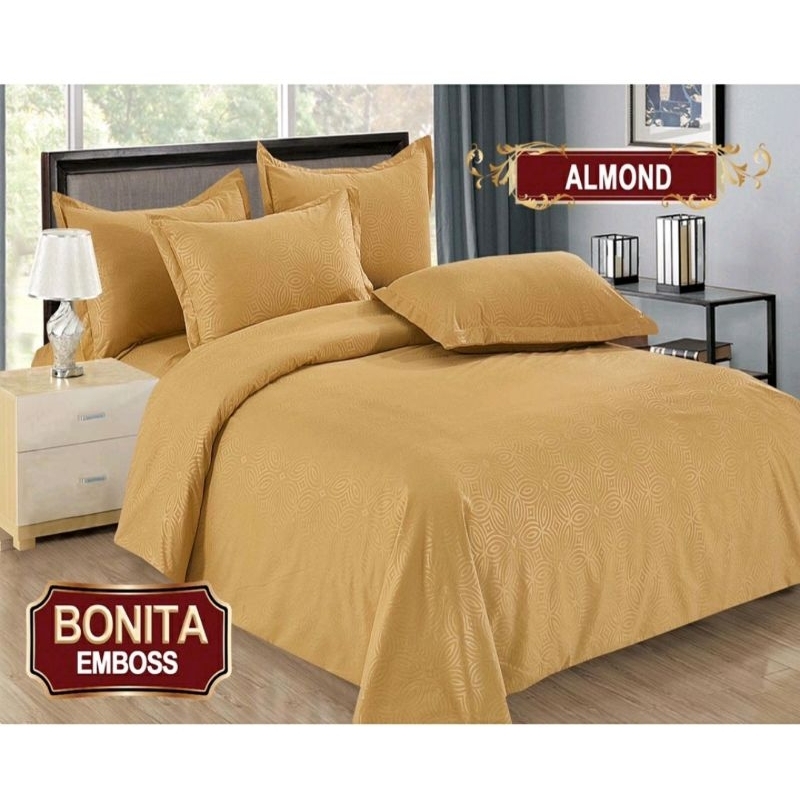 Sprei bonita embos elegant polos no 3 uk 120x200 almond