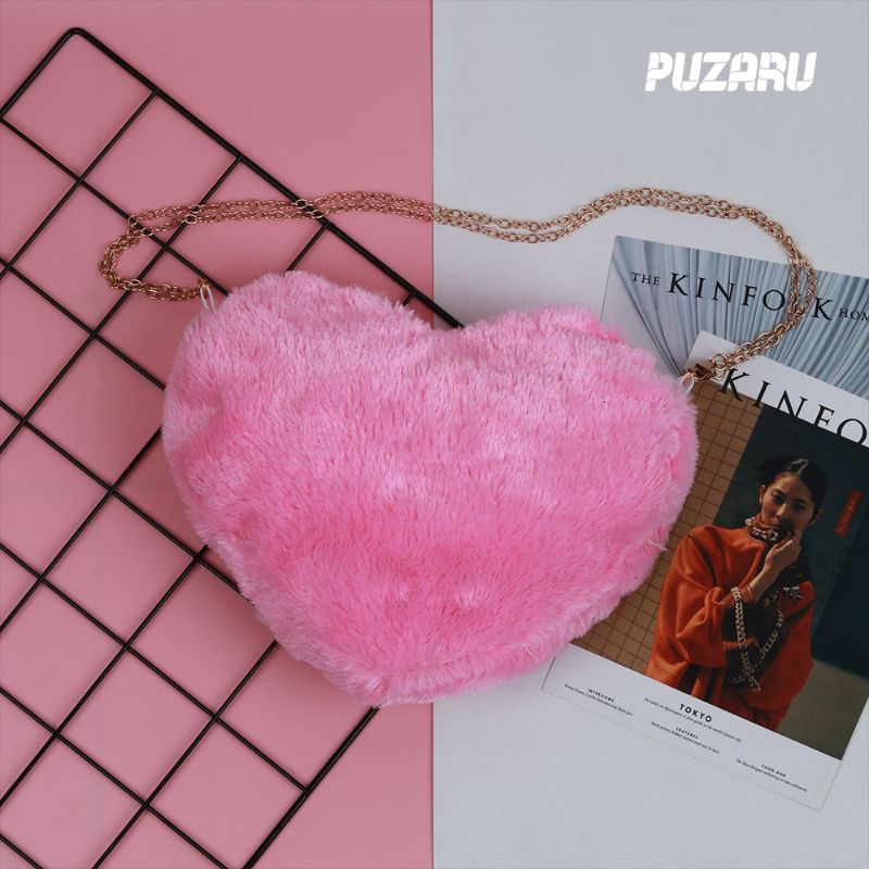Tas Boneka Wanita Karakter Love PZR 631 Selempang Wanita Pink