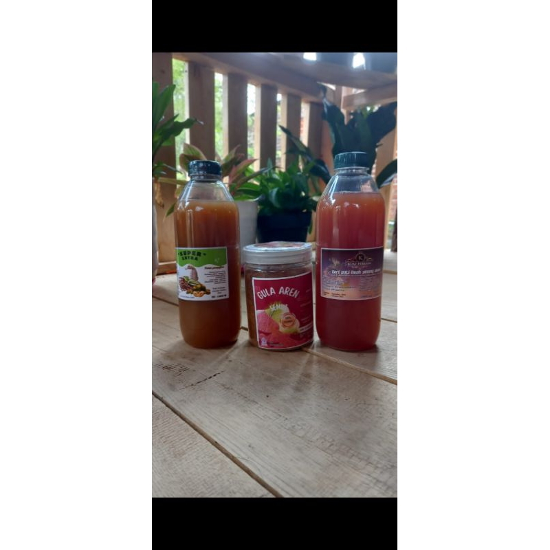 

saripati buah pinang 1000ml, kuper extra kl 1000ml+ gula arenorganik 1 toples