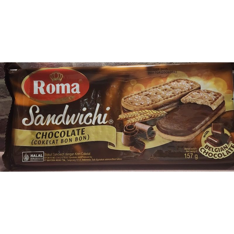 

Roma Sandwich Coklat with Belguan Chocolate 157 gram