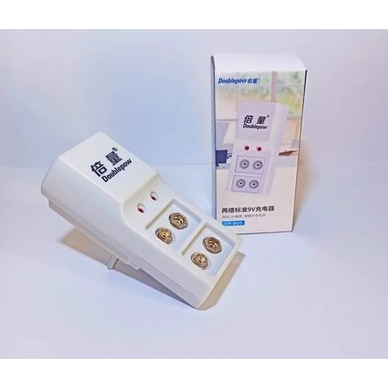 Taffware Charger Baterai Kotak 9v - Battery Charger 9 volt cas baterai 2 slot