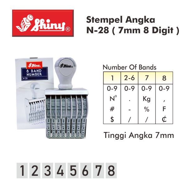 

Stempel Shiny N-28 / 7mm 8 Digit / Manual
