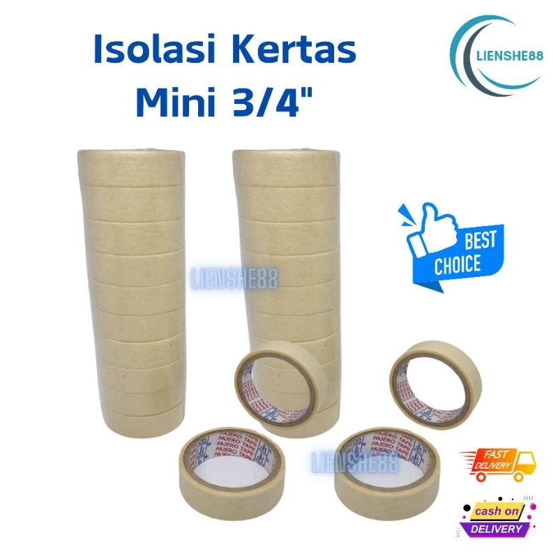 

( 10 pcs ) Isolasi Kertas Kecil 3/4