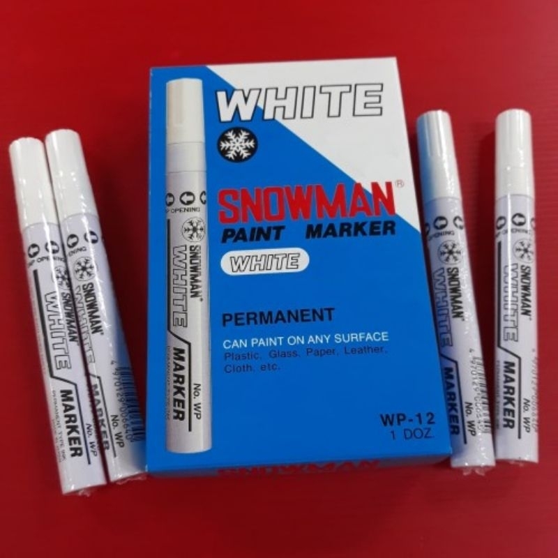 

marker snowman putih dan hitam