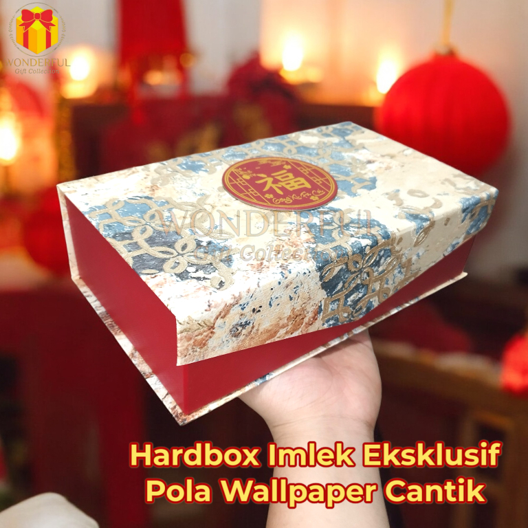 

Hardbox Imlek Premium Wallpaper Pola Unik Tutup Magnet 3 Sekat - 30 x 18 x 8,5 - CNY-PP-WP-3S