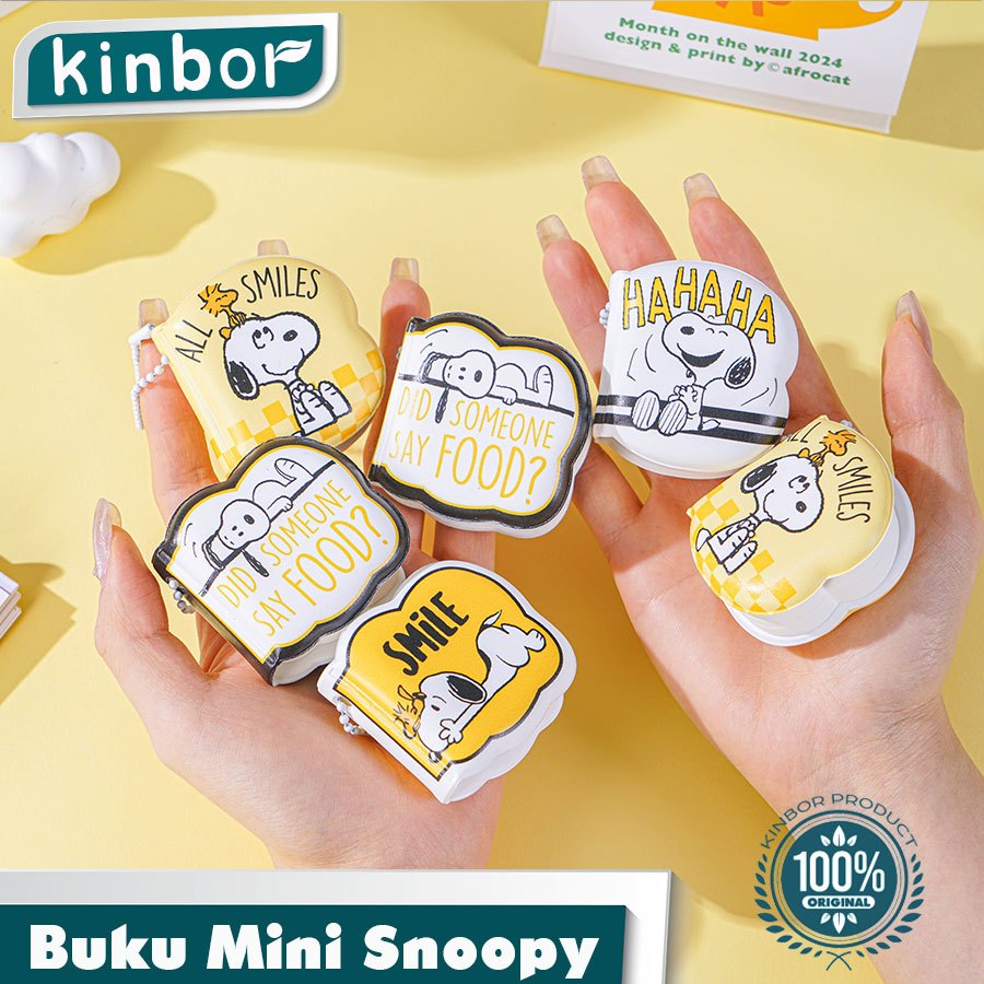 

Notebook Key Chain Mini Cute Snoopy/ Buku Tulis Kecil Notepad Gantungan Kunci