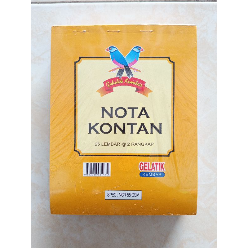 

nota kontan 25 lembar 2 ply