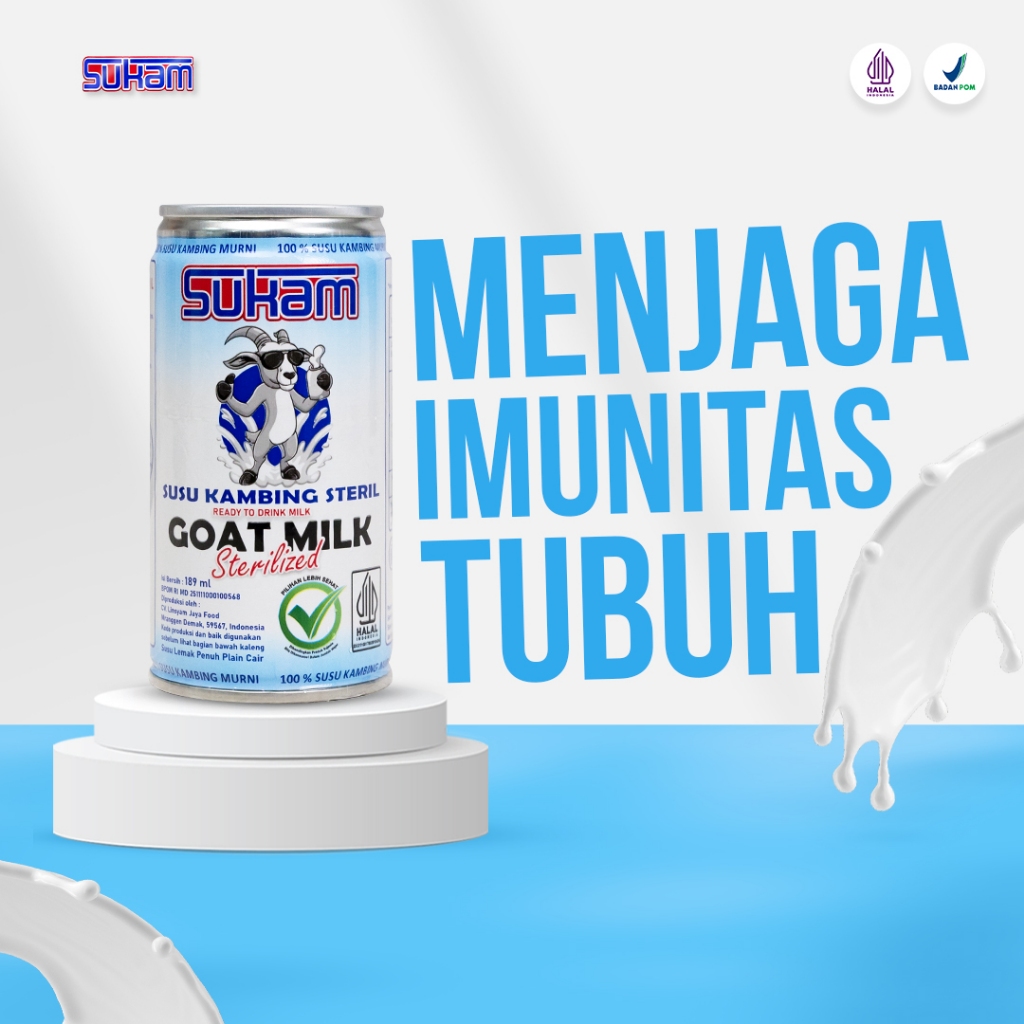 

Sukam - Susu Kambing Murni Bantu Jaga Imunitas Tubuh - 186ml
