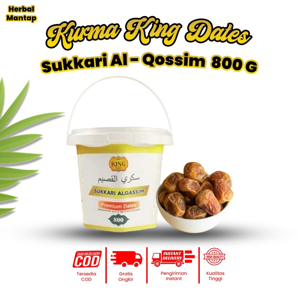 

Kurma Sukari Al qossim 800 gram kemasan ember food