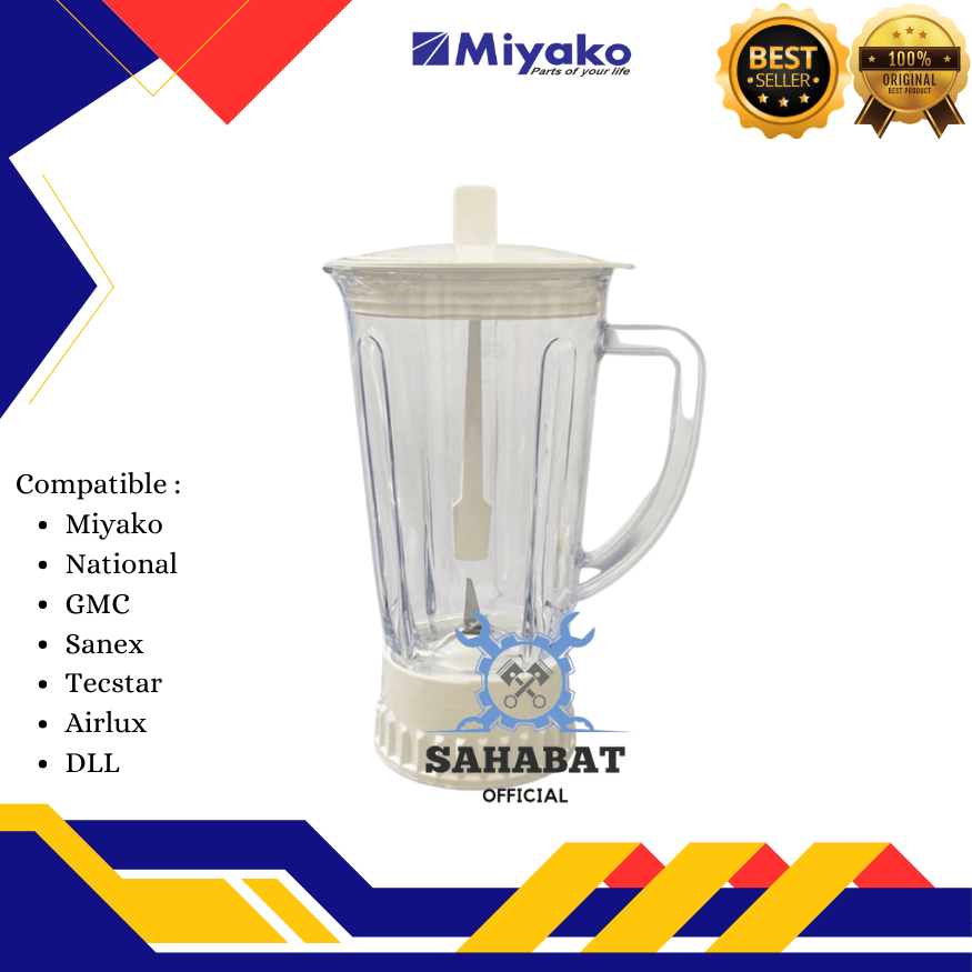 GELAS SET BLENDER JUS PUTIH MODEL MIYAKO LAMA