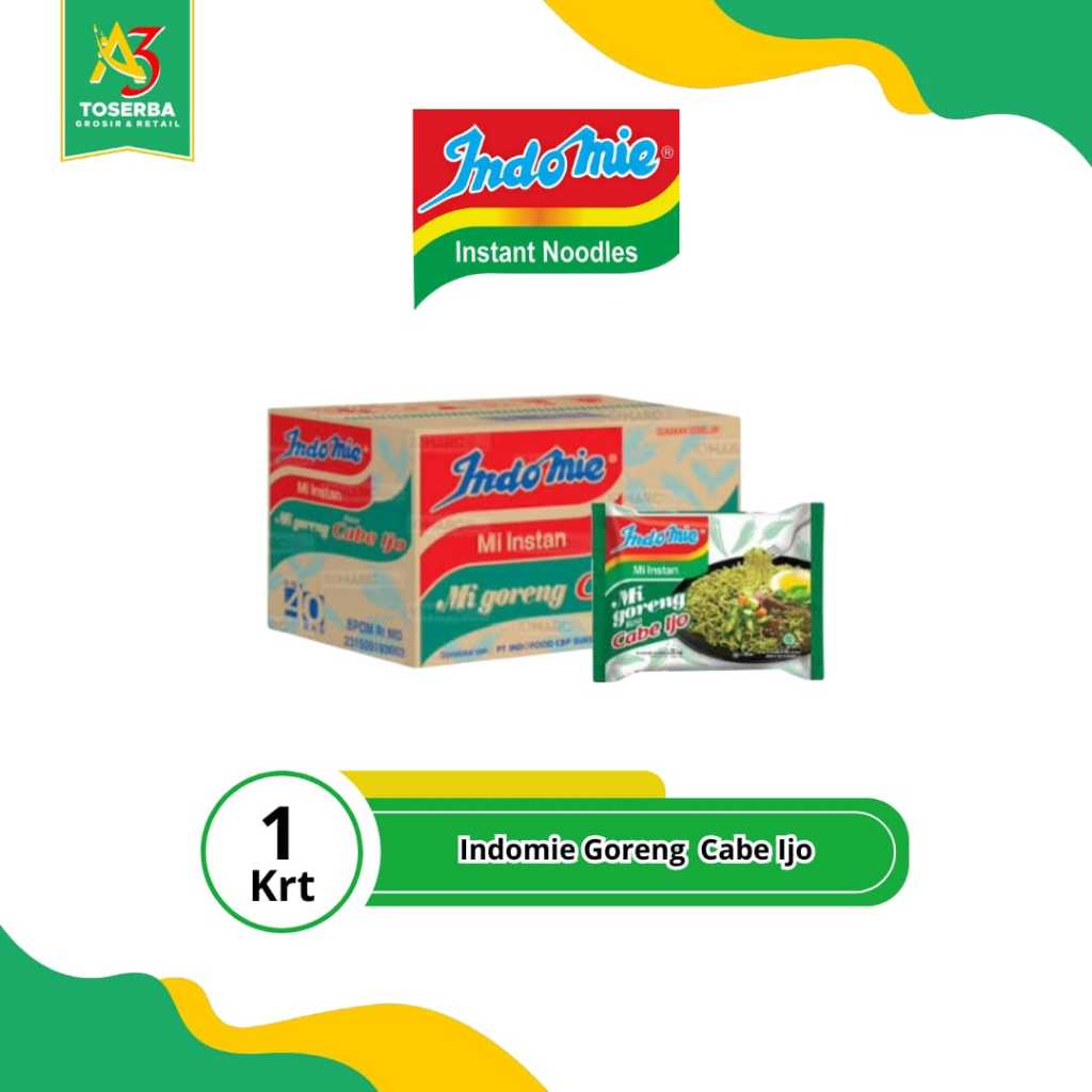 

Indomie Mie Instan Goreng Cibe Ijo 1 Karton