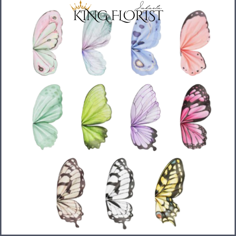 

10 SET / 20 LEMBAR Kertas Buket Sayap Kupu-kupu Butterfly Wings KB56