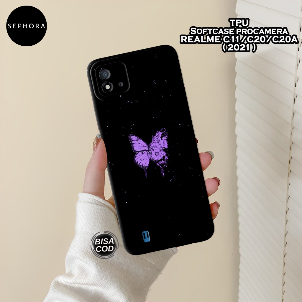 Case Realme C11/C20/C20A 2021 - Fashion Case Kupu Kupu - Softcase Realme C11/C20/C20A - Case Pro Cam