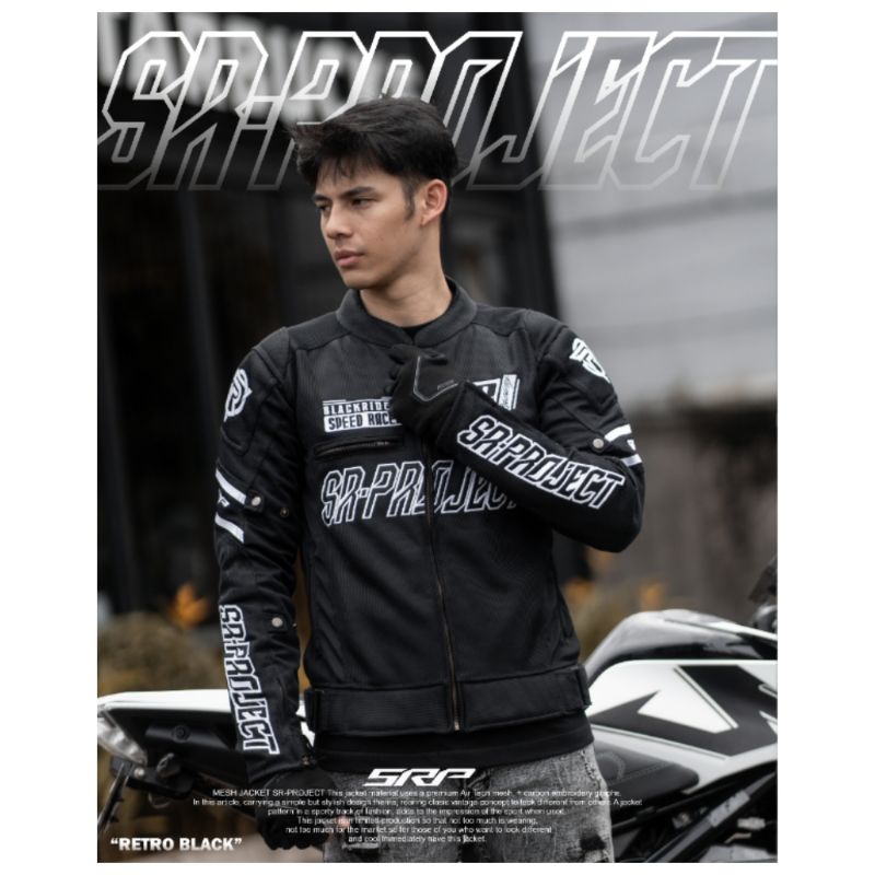 JAKET MESH SR-PROJECT RETRO Black